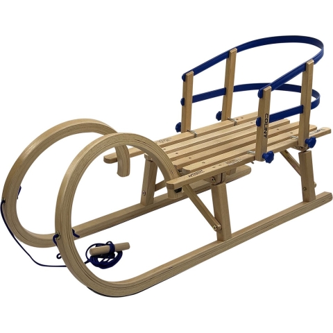 VT Sport - Slee Opvouwbaar met Rugleuning - 100cm - Opvouwbare Slee Rodel - Incl. Trektouw - Made in EU