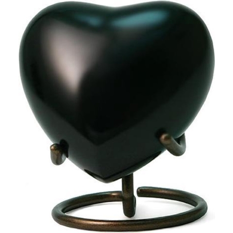 Urnencenter Satori Onyx Hartjes urn - Urn - Urn voor as - Urn Hond - Urn Kat - Urn Deelbewaring - Mini Urn - Kunstobject