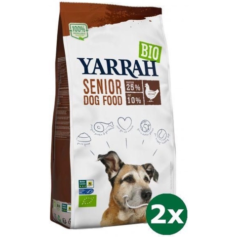 Yarrah Biologische Brokken Hondenvoer Senior - 2 x 10 kg NL-BIO-01