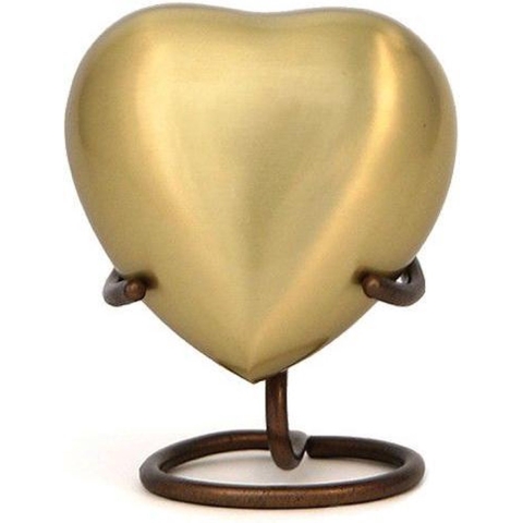 Grecian Bronze hart - Asbeeld Dieren Urn Voor Uw Geliefde Dier - Kat - Hond - Paard - Konijn 50 ML