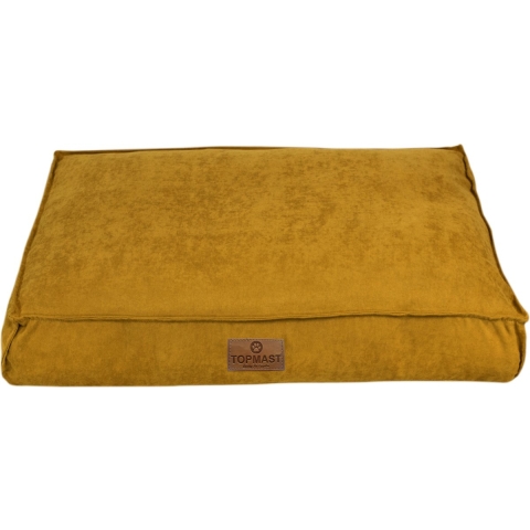 Topmast Velours Soft Serie - Hondenkussen - Yellow Gold - Maat XL - 116 x 84 cm - Hondenbed - Hondenkussens - Honden Ligbed