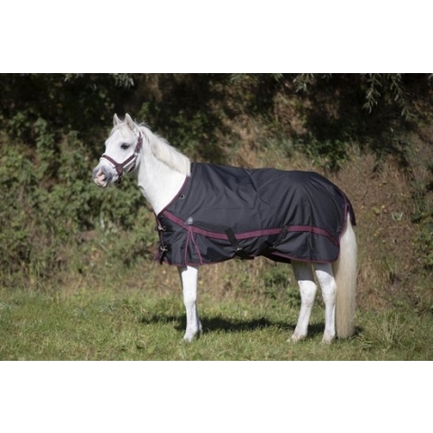 DKR Sports Mini Regendeken Luxe met fleece - maat 65/95 - black/maroon