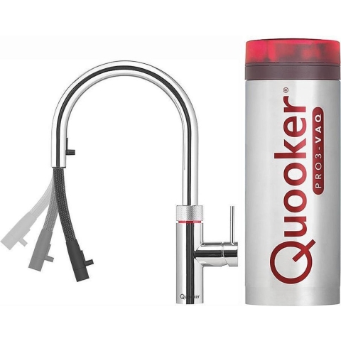 Quooker Flex Kokendwaterkraan - C uitloop - PRO3 VAQ Reservoir - Chroom