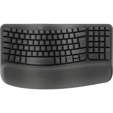 Logitech Wave Keys - Draadloos Toetsenbord - Ergonomisch - Qwerty - Grafiet