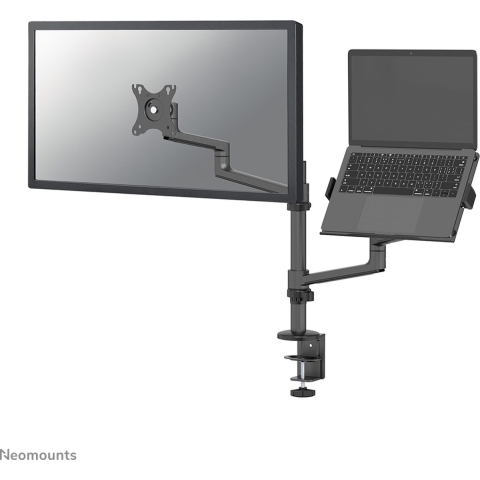 Neomounts by Newstar DS20-425BL2 full motion monitorarm bureausteun voor 17-27" screens and 11,6-17,3" laptops - Zwart