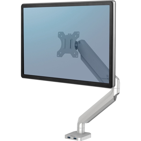 Fellowes Platinum monitor arm - enkel 1 scherm - klem/doorvoer - zilver