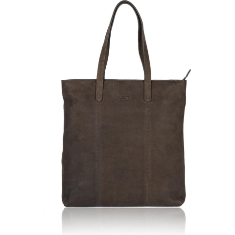Sparwell Tas - Arago Ashlee - Shopper - Laptop 15.5 Inch - 100% Leer - Donker Bruin ( Dames Tas)