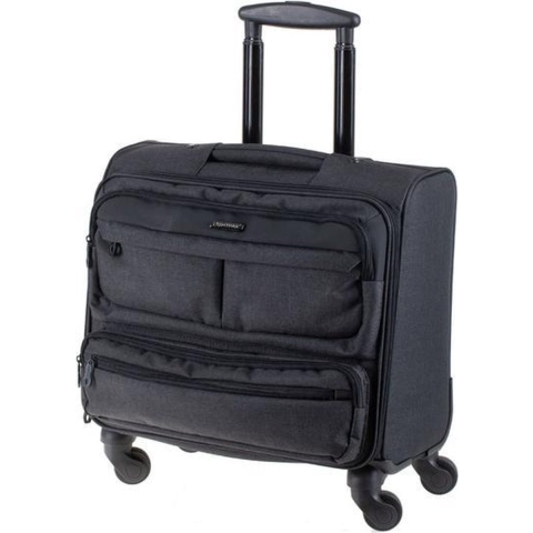 Juscha JU-46144 Bussines Trolley Lightpak Ronney 600D Nylon Met Verschillende Compartimenten,