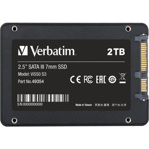Verbatim VI550 S3 2 TB SSD harde schijf (2.5 inch) SATA 6 Gb/s Retail 49354