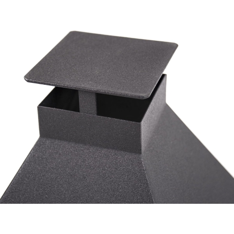 Bio ethanol brander - 42,5x15x15cm - veiligheidsglas - zwart