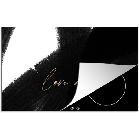 Inductie beschermer - Inductie Mat - Kookplaat beschermer - Tekst - Abstract - Love more - Quotes - 90x52 cm - Afdekplaat inductie - Inductiebeschermer