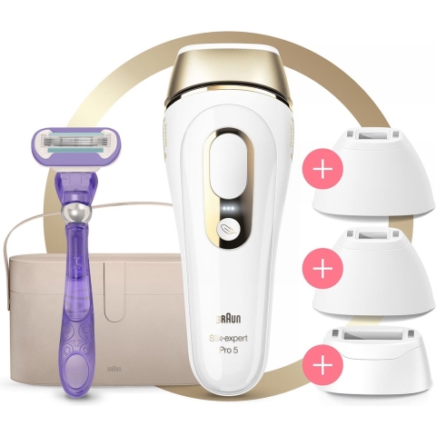 Braun Silk-expert Pro PL5347 laser epilator IPL Goud, Wit