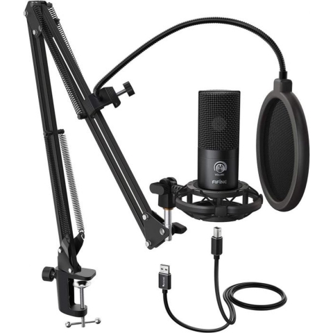 Happyment Microfoon Arm Met Microfoon - Gaming Mic - Mic Standaard Met Popfilter - Mic Houder - Voor PC