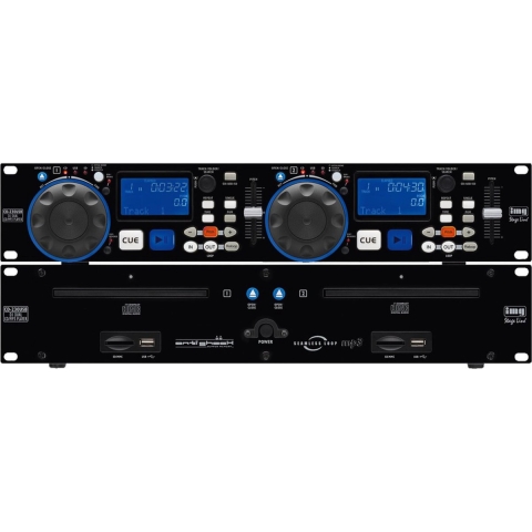 Monacor CD-230USB DJ-controller Zwart CD scratcher