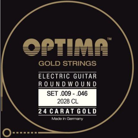 Optima E-Git.snaren,09-46,goudStrings Custom Light 2028CL - Elektrische gitaarsnaren