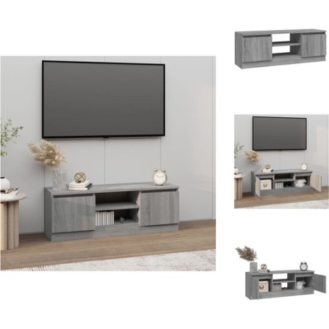 vidaXL TV-kast Classic - 102 x 30 x 36 cm - Grijs Sonoma Eiken - Kast