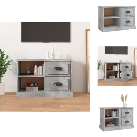 vidaXL Tv-kast Betongrijs 73x35.5x47.5 cm - Trendy design - Duurzaam materiaal - Voldoende opbergruimte - Kast