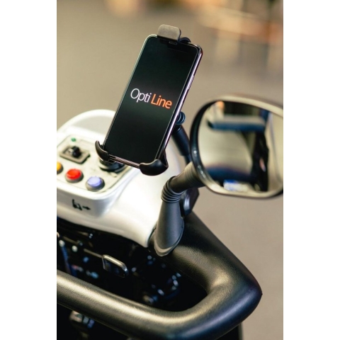 Opti-Line Scootmobiel mount met universele smartphonehouder