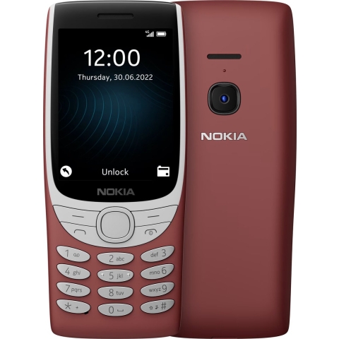 Nokia 8210 4G, Rechthoek, Dual SIM, 7,11 cm (2.8"), 0,3 MP, 1450 mAh, Rood