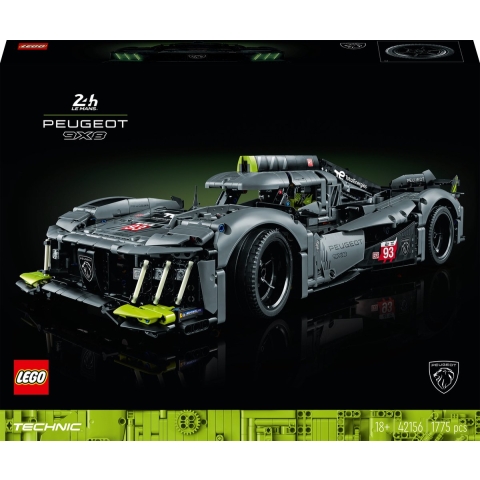 LEGO Technic PEUGEOT 9X8 24H Le Mans Hybrid Hypercar Modelauto Bouwpakket voor Volwassenen - 42156