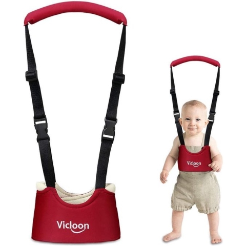 Baby Wandelen Harnas Handvat Verstelbare Peuter Wandelen Assistent Kind Hand Held Opstaan en Wandelen Leren Helper Baby Wandelen Riem Teugels Kids Veiligheid Harnas 7-24 Maand (Blauw)