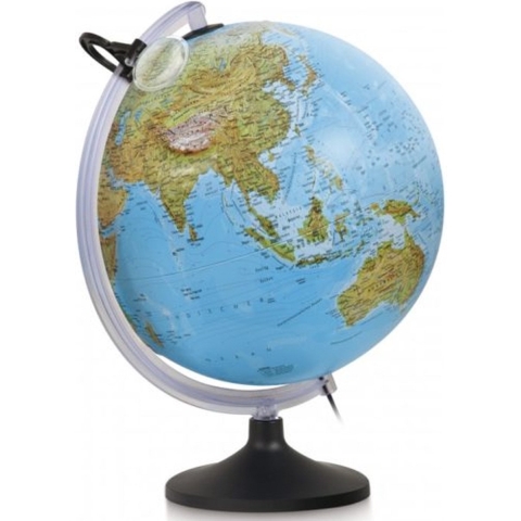 Nova Rico Uranio EU LED - Wereldbol - 30 CM - Engels - Met vergrootglas