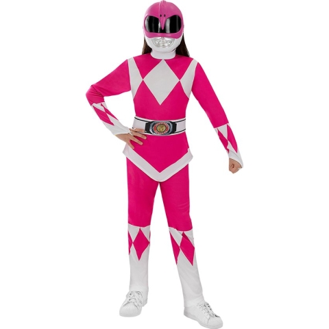FUNIDELIA Roze Power Ranger-kostuum voor meisjes - Maat: 97 - 104 cm - Roze