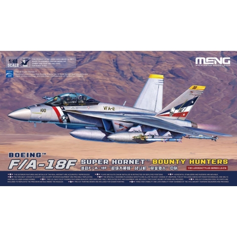 1:48 MENG LS016 Boeing F/A-18F Super Hornet Bounty Hunters Plastic Modelbouwpakket