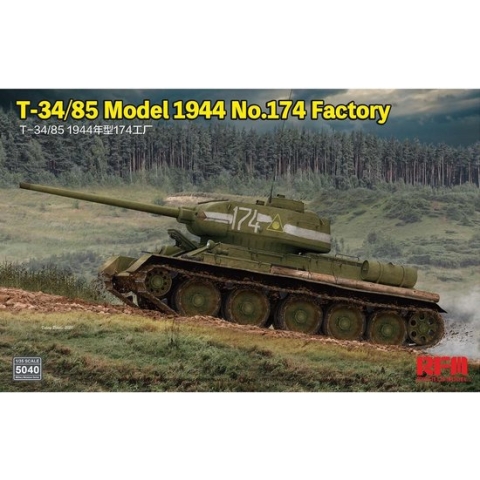1:35 Rye Field Model 5040 T-34/85 Model 1944 No.174 Factory Plastic Modelbouwpakket