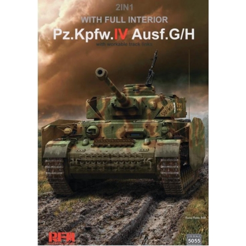 1:35 Rye Field Model 5055 Pz.Kpfw.IV Ausf. G/H with full interior Plastic Modelbouwpakket
