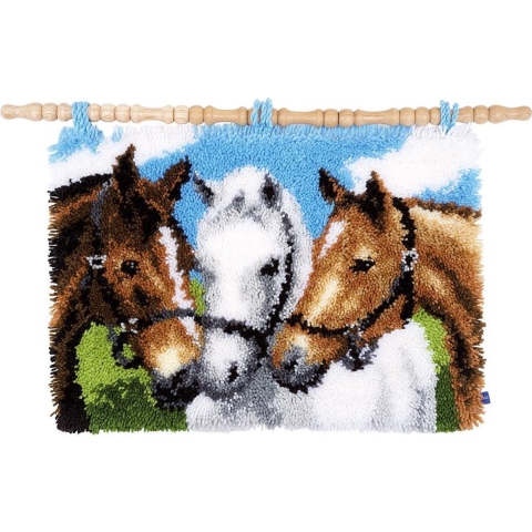 Knooptapijt kit Paarden - Vervaco - PN-0155741