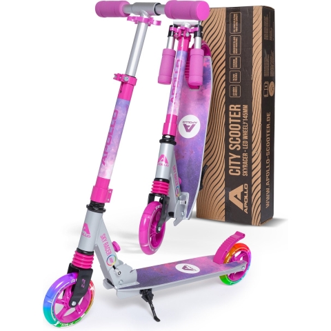 Apollo LED-stadscooter met vering Scooter Skyracer