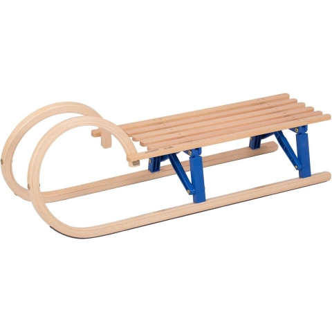 VT Sport - Opvouwbare Houten Slee Rodel - 110cm - Incl. Trektouw | Traditionele slee met Boog - Made in EU