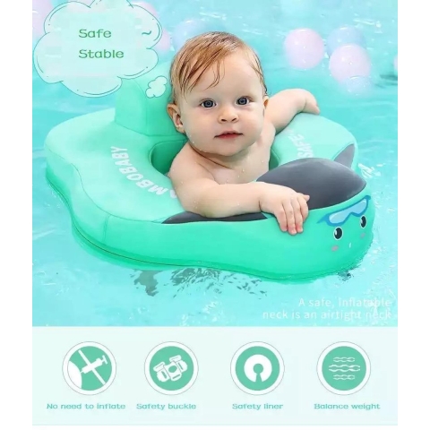 Air Free Seat Baby Float - Zwemzitje - Niet opblaasbare Zit Float - Flotador Zwemmen - Zwemband | Mintgroen