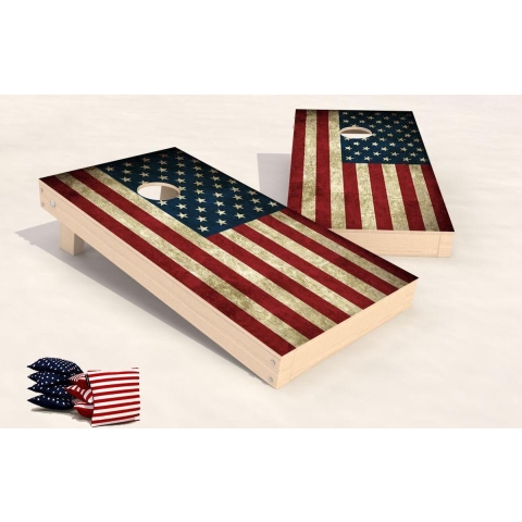 Officiële CORNHOLE LANDEN SET (2 boards & 2x4 bags) - AMERIKA - 90X60CM