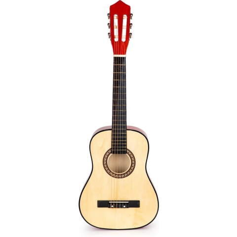 Houten kinder gitaar - 6 afstelbare snaren - 86x31x8,5 cm