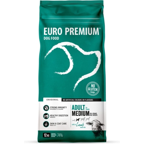 Euro-Premium Adult Medium Lam - Rijst 12 kg