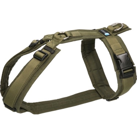 AnnyX Hondentuig - FUN - Speurtuig - Olijfgroen - Legergroen - maat M  - Borstomvang 62-74cm - Gewicht hond 18-30 kg - My K9