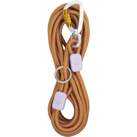 Woolly Wolf - hondenriem - lijn - Terracotta mix - lange lijn - rond - 6 m - duurzaam - bruin