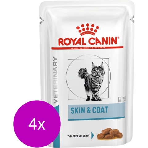 Royal Canin Veterinary Diet Skin & Coat Wet - Kattenvoer - 4 x 12 x 85 g