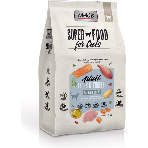 MAC's Kattenvoer Droogvoer - Zalm & Forel - 7kg - Kattenbrokken
