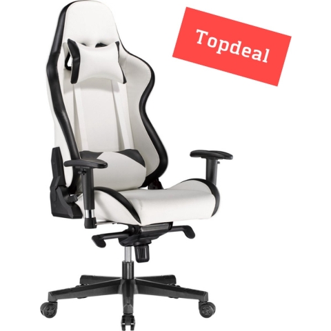 Gaming chair zwart en wit