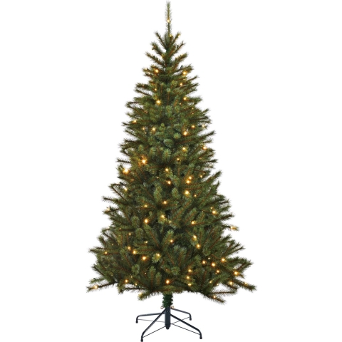 Black Box Trees Kingston Kunstkerstboom met LED Verlichting - H185 x Ø102 cm - Groen