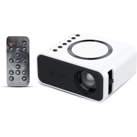 SubCombines Mini Beamer – Full HD Projector Draadloos – Streamen met Wi-Fi – Inclusief Afstandbediening en LED-verlichting - Ingebouwde Speaker – Zwart