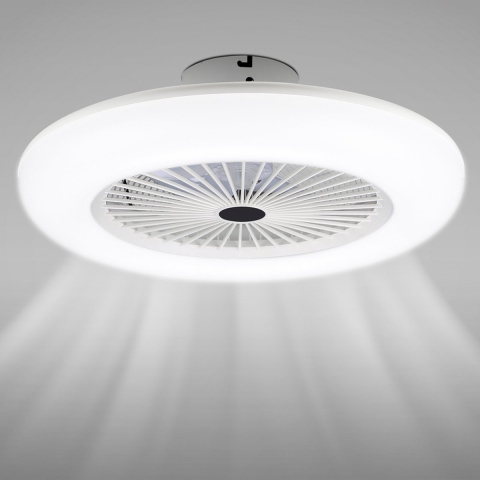 80W Plafondventilator met verlichting Dimbaar met afstandbediening Voor Slaapkamer Living Home