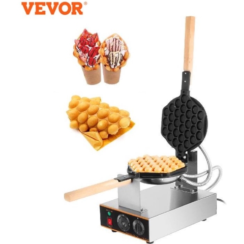 Vevor - Poffertjes - Elektrisch - Wafelijzer - Wafels - Roestvrij Staal - Houten Handvat - Draaibaar