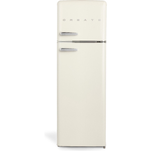 CREATE FRIDGE STYLANCE TOP 246L - Retro-stijl combi koelkast - Tweedeurs - Diepvriezer - Beige