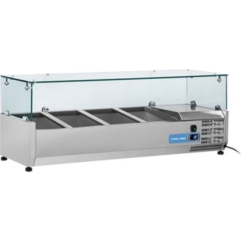 Cool Head opzetkoelvitrine Gastronorm 4x 1/3