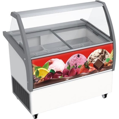 Professionele Schepijsvitrine Bali | 9 x 5 liter | Combisteel | 7472.0100 | Horeca