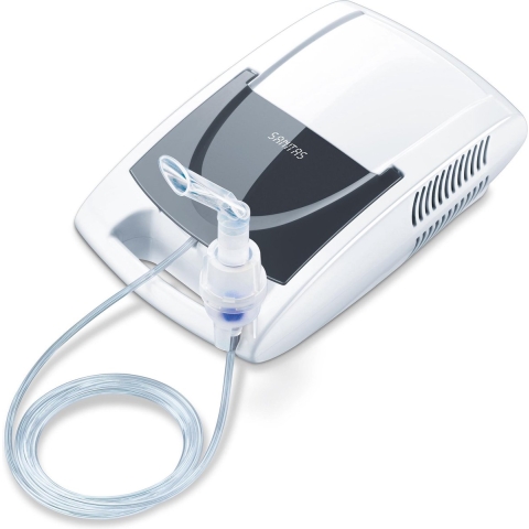 Sanitas SIH 21 Inhalator - Vernevelaar - Aerosoltoestel - Voor volwassenen en kinderen - Persluchttechnologie - Desinfecteerbaar - Medisch product - Incl. monstuk & 2 maskers - Netvoeding - 2 Jaar garantie